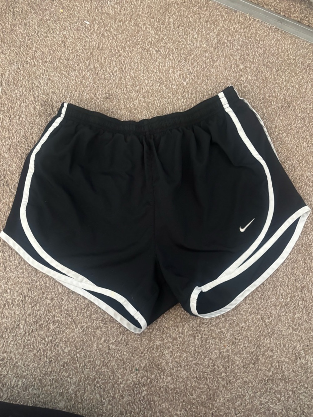 Nike Women’s Black Athletic Shorts with White Trim